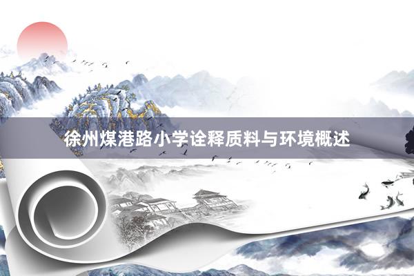 徐州煤港路小学诠释质料与环境概述